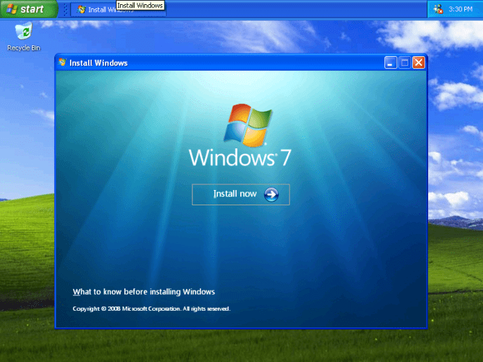 Upgrading Windows XP Professional SP3 to Windows 7 Ultimate