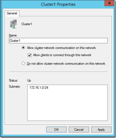 Create Scale-Out File Server: Cluster Properties