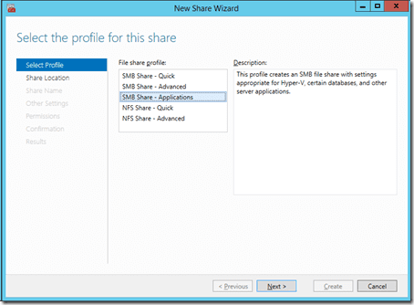 Create Scale-Out File Server: file shares