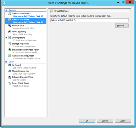 Store Hyper-V Virtual Machines on SMB 3.0 Storage