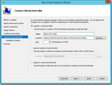 Hyper-V Virtual Machines on SMB 3.0 Storage: default vdhx