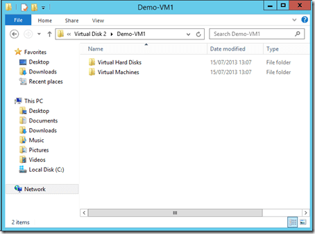 Hyper-V Virtual Machines on SMB 3.0 Storage: demo