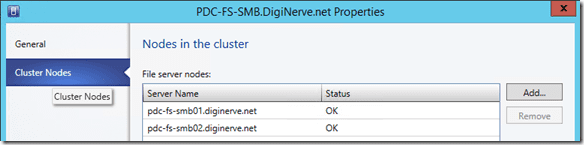 SCVMM 2012: Create a Clustered File Server storage node