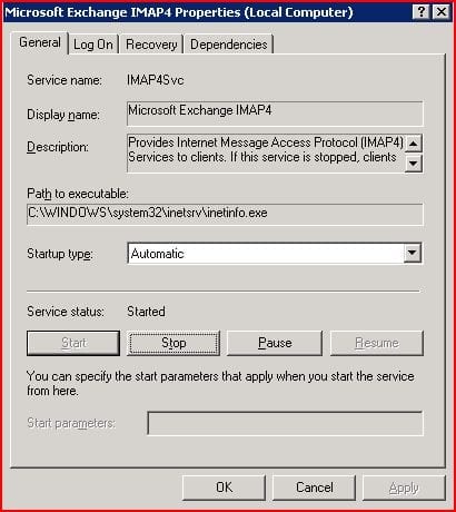 Configure IMAP on Exchange 2003