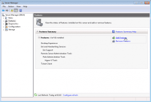 Installing Windows Server Backup Using Server Manager