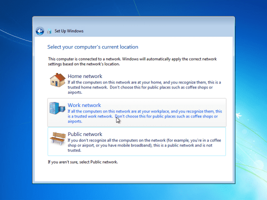 Write down the procedure in installing the operating system (windows 7)