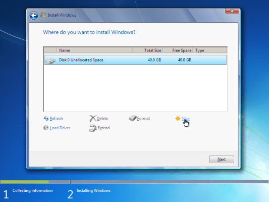 install win7 711