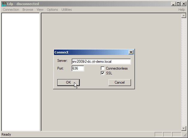 Test LDAP over TLS Connection