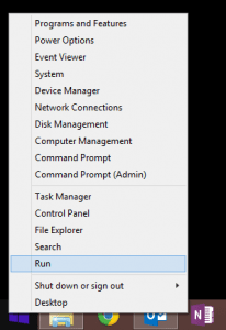 Windows Key + X Shortcut Context Menu