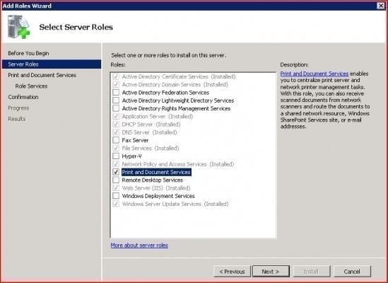 Windows Server 2008 Server Roles