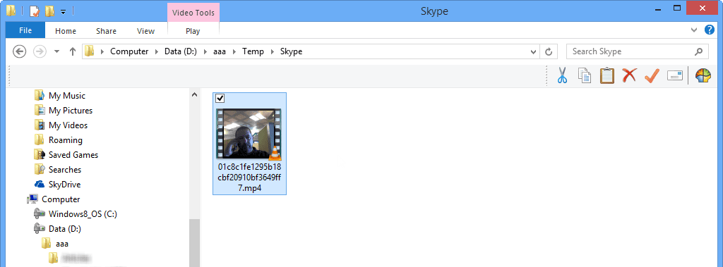 Save Skype Video Messages: media folder