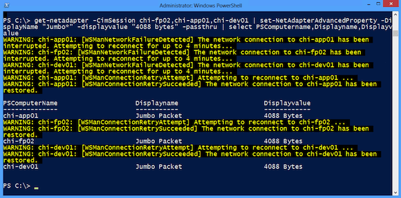 manage network adapter with PowerShell: setadapter