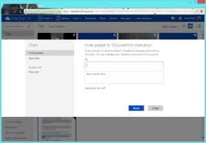 Start the OneDrive Sharing Wizard share with