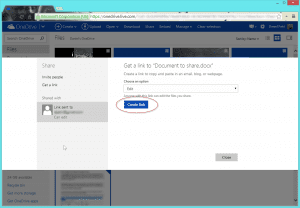 OneDrive Create link