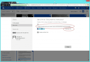 OneDrive shorten link