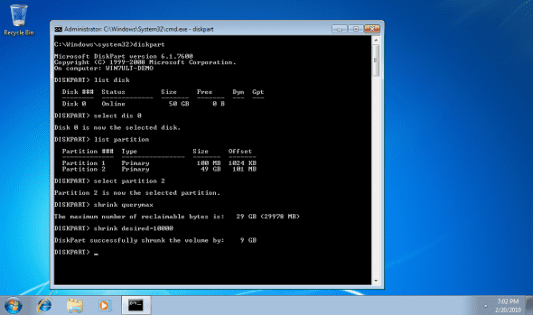 shrink win7 partition 11