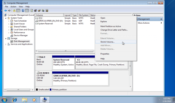 shrink win7 partition 4