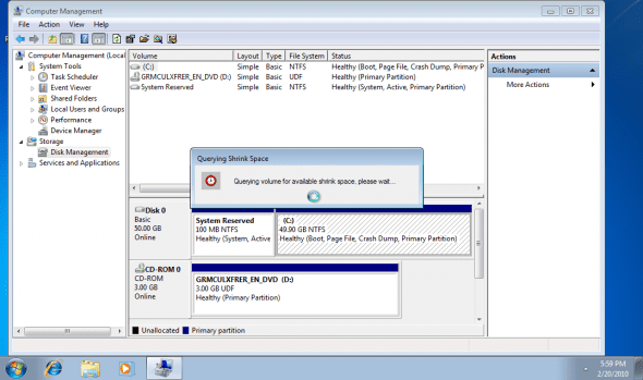 shrink win7 partition 5