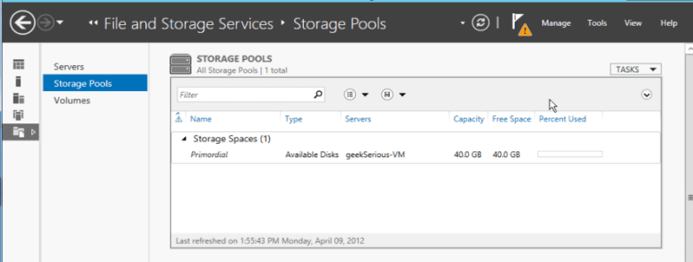 storage pool windows server 2012 - “Storage Pools” 