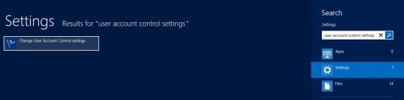 Disabling Windows 8 User Account Control
