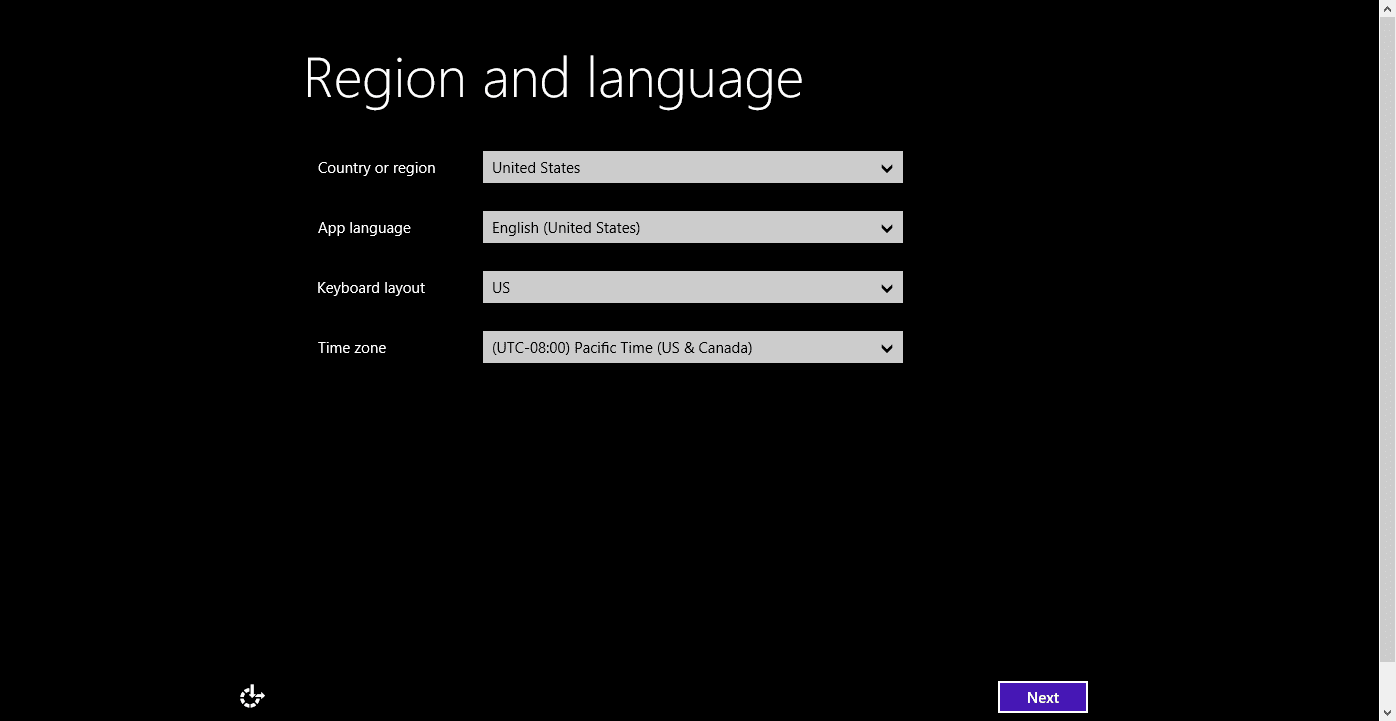 Upgrade to Windows 8.1 region language