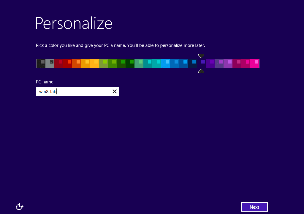 Upgrade to Windows 8.1 personalize