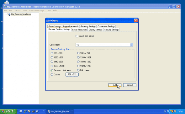 RDCMan: Screen Resolution Settings