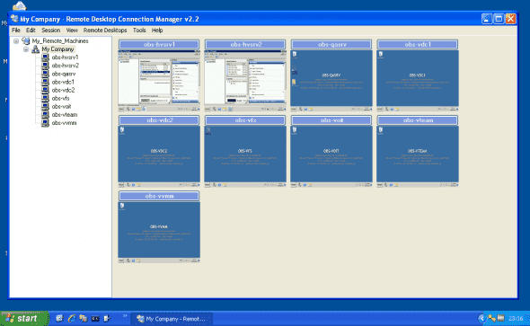 Remote Desktop Connection Manager: Connect Server Group