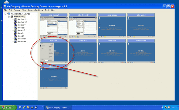 Remote Desktop Connection Manager: Live Thumbnails