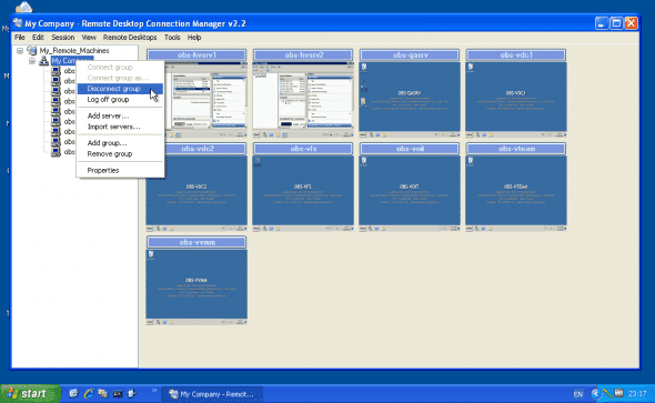 Remote Desktop Connection Manager: Disconnect Options