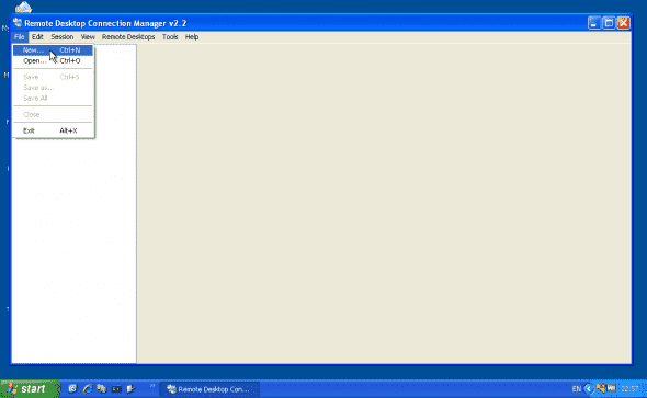 RDCMan: Create New Connection File
