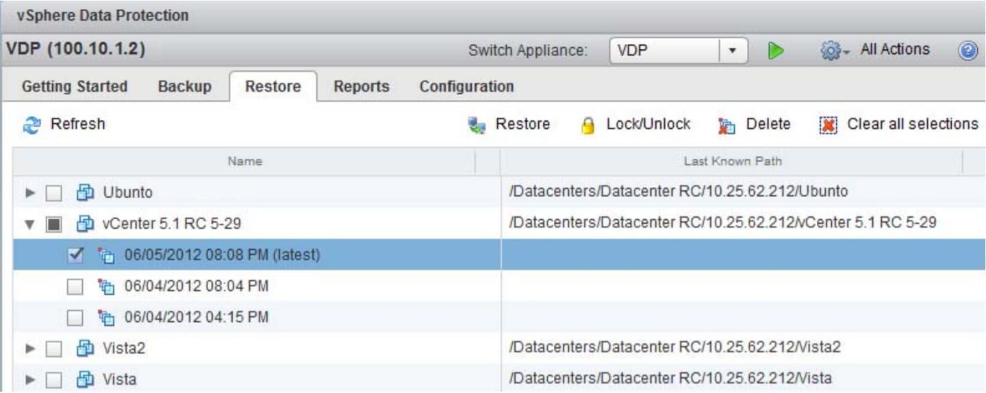 vSphere Data Protection- Backup and Recovery