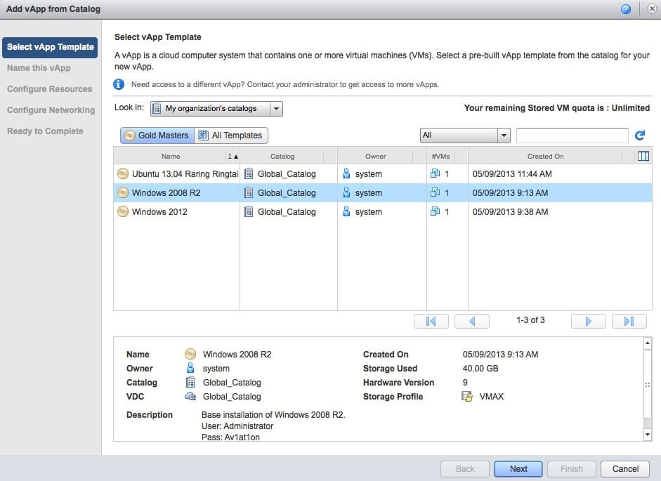 Create a Multi VM vApp in VMware vCloud Director: vApp template