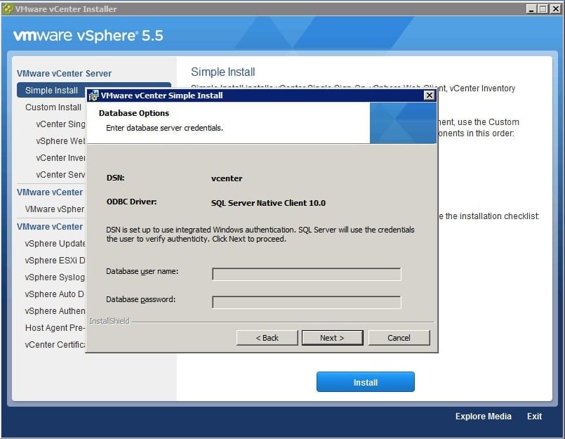 vCenter Inventory Service Upgrade