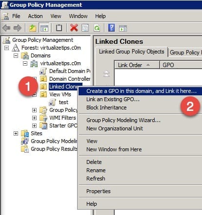VMware View Persona Management: Group Policy
