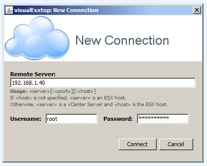 Run VisualEsxtop Fling from VMware Labs