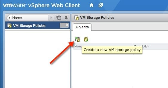 VM virtual SAN vsan create Storage Policies