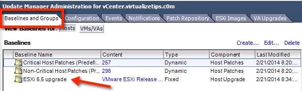 Upgrade ESXi with VMware Update Manager (VUM)