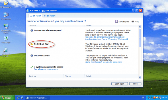 win7 upgrade advisor 7