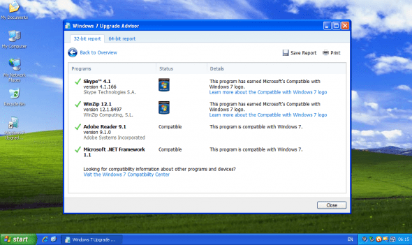 win7 upgrade advisor 9