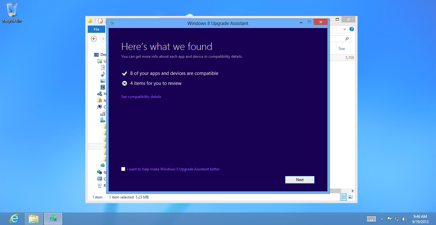 Upgrade to Windows 8.1 with Upgrade Assistant