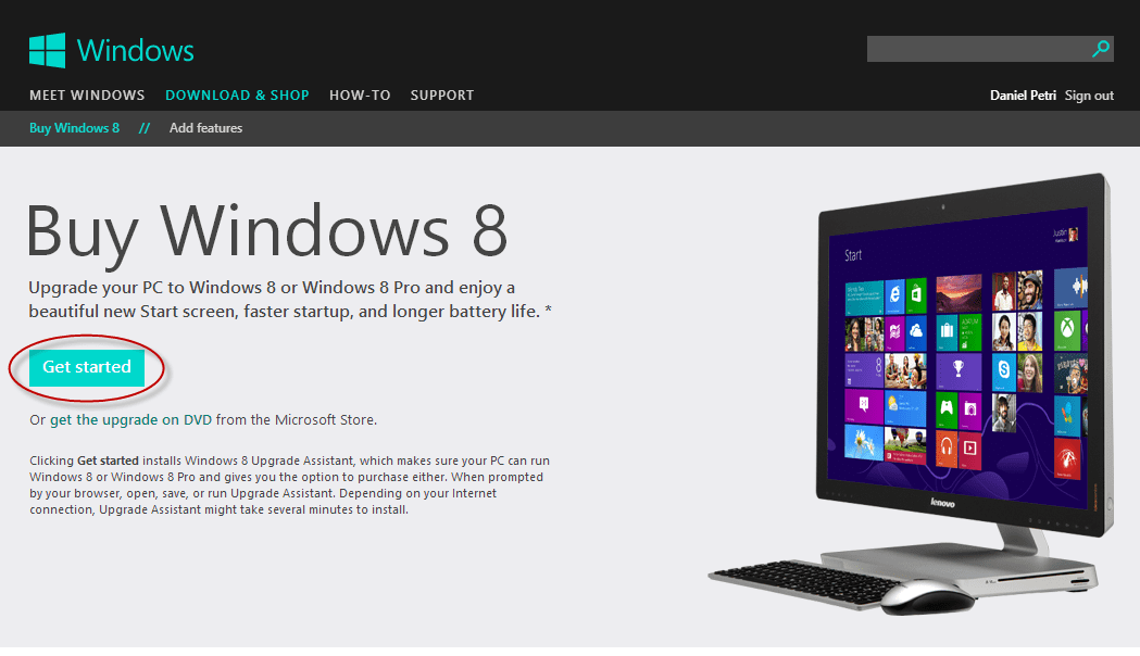 windows 8 upgrade software