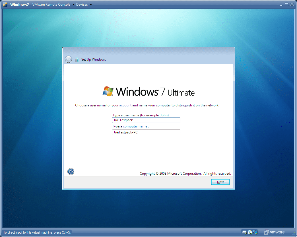windows7 install vmwareserver 25