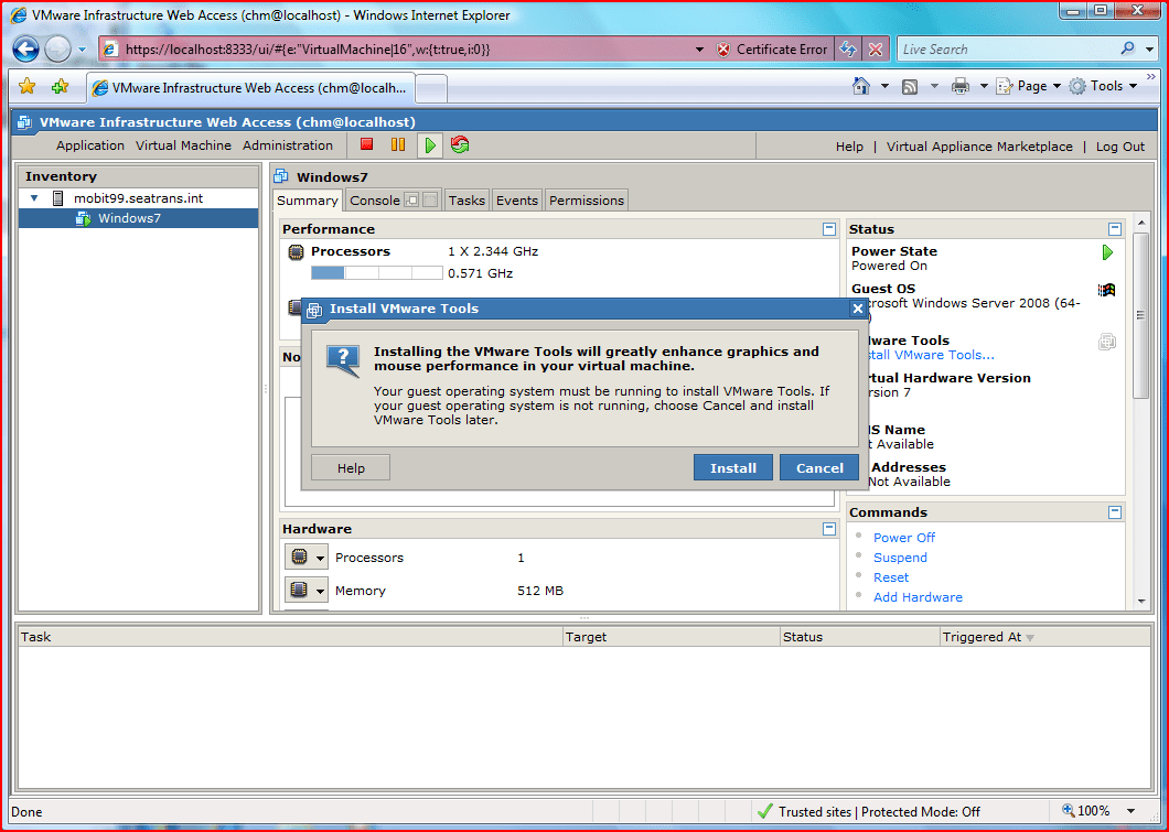 windows7 install vmwareserver 26