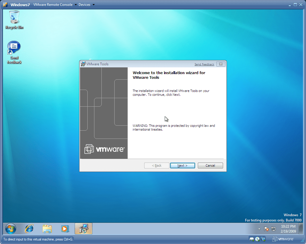 windows7 install vmwareserver 28
