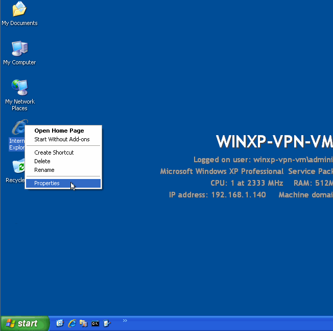 windows xp desktop icons
